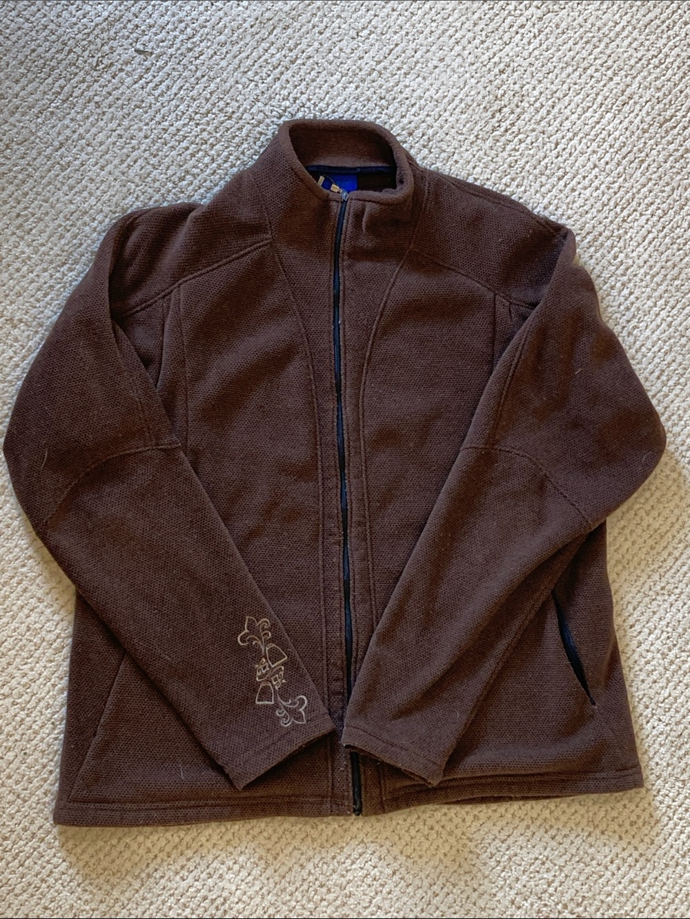 Women's XL Brown Full-Zip Fleece Riding Jacket By irideon